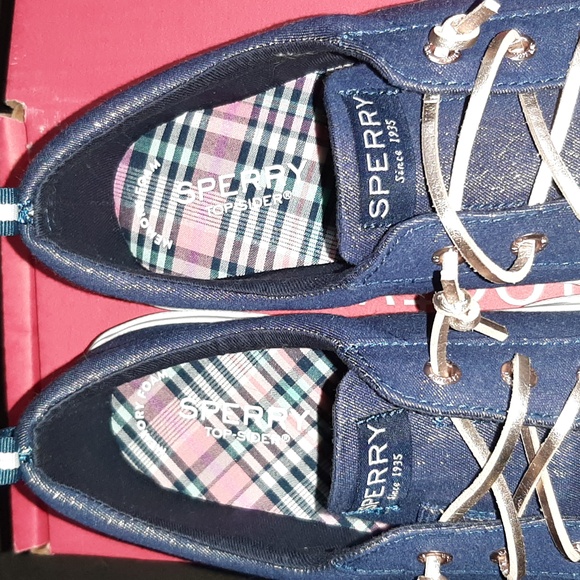 Sperry pier wave navy/rose gold slip on shoes - Picture 2 of 6